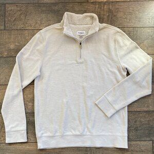Goodfellow & Co. Men's Cream Reverse French Terry 1/4 Zip